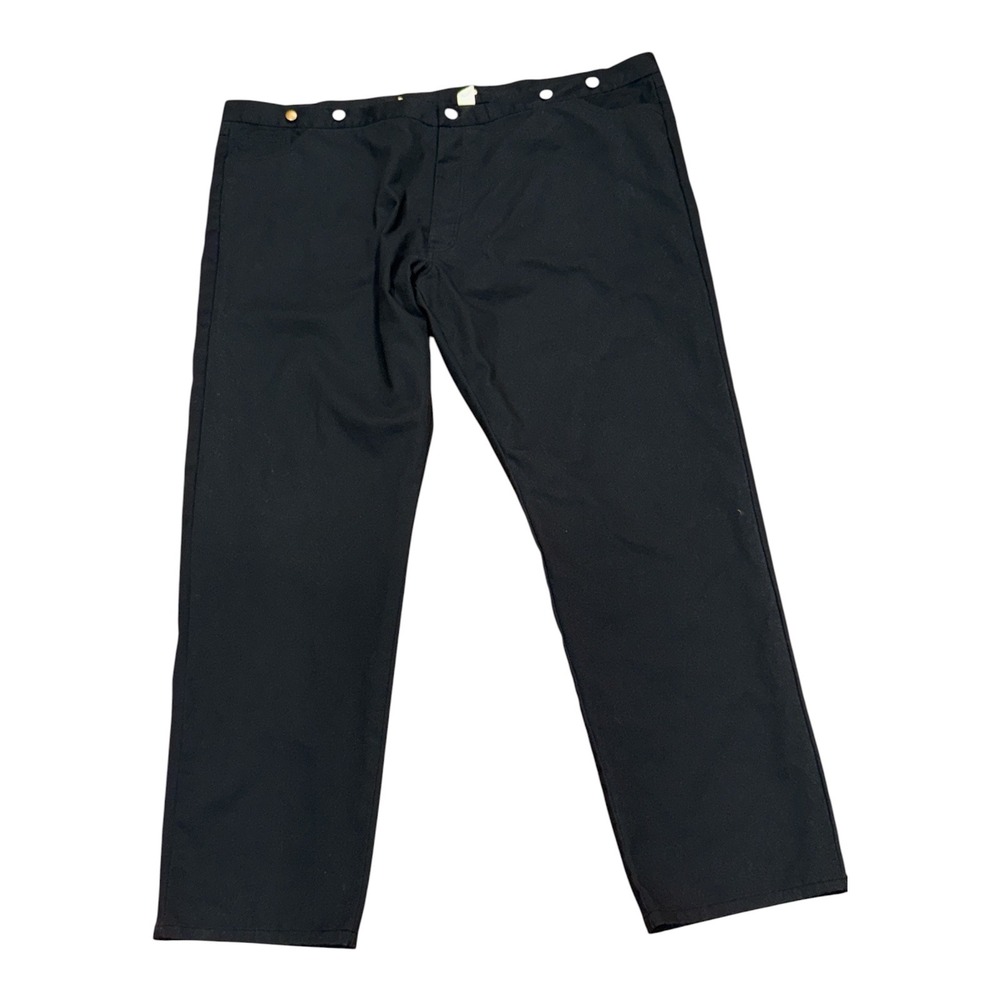 Frontier Classics Mens Western Buckle Back Suspender Pants Black 54x36 Cotton
